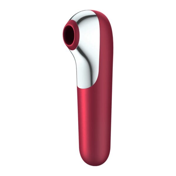 SATISFYER - DUAL LOVE VIBRATOR AND SUCTIONER WITH PULSED AIR RED 5